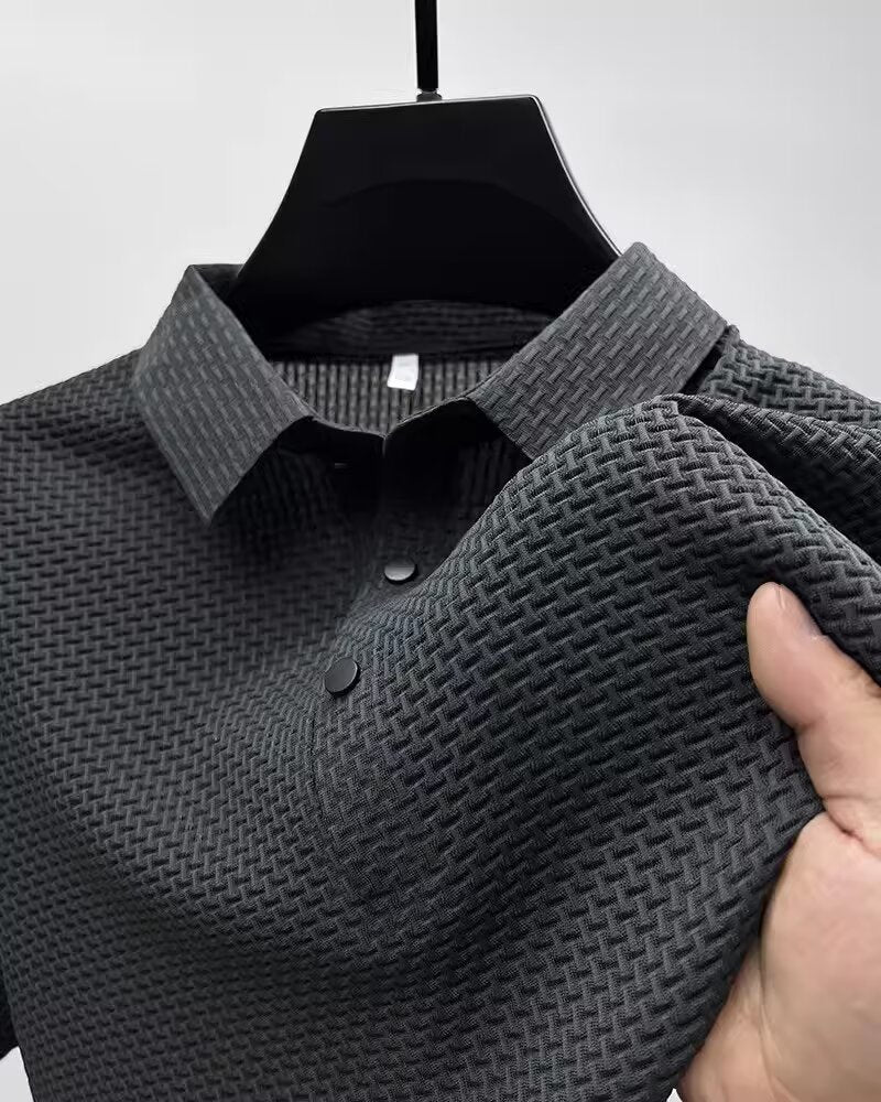 Camiseta Polo de Hombre de Manga Corta para Negocios Casuales, con Solapa