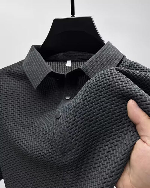 Camiseta Polo de Hombre de Manga Corta para Negocios Casuales, con Solapa